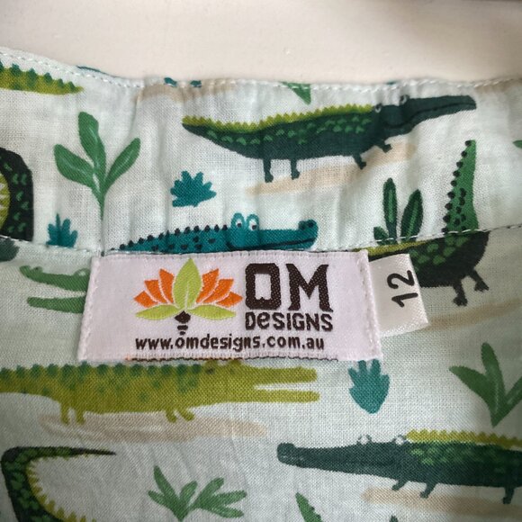 OM (Australian Brand) playful croc top. Sleeveless size 12/ Zoe top - Picture 3 of 14